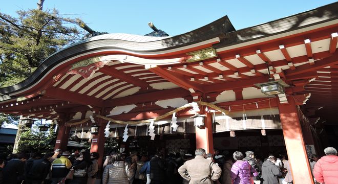 久伊豆神社（越谷）初詣の風景